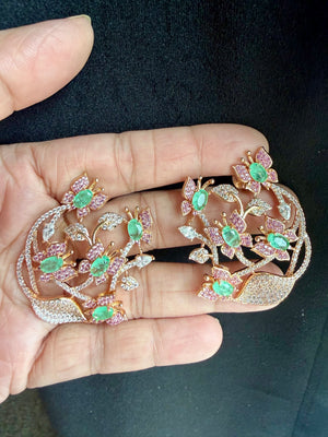 [Butterfly  Design]18k gold plated ( Mint green)