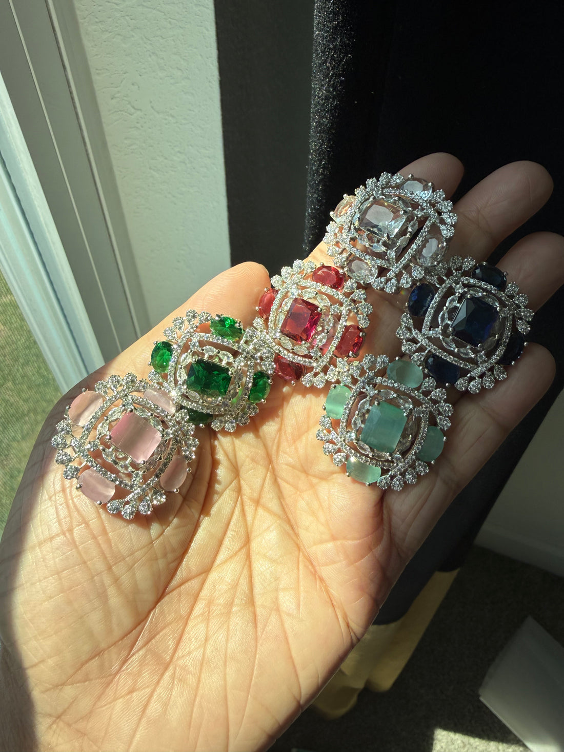 Cubic Zirconia Silver Studs, Premium Quality