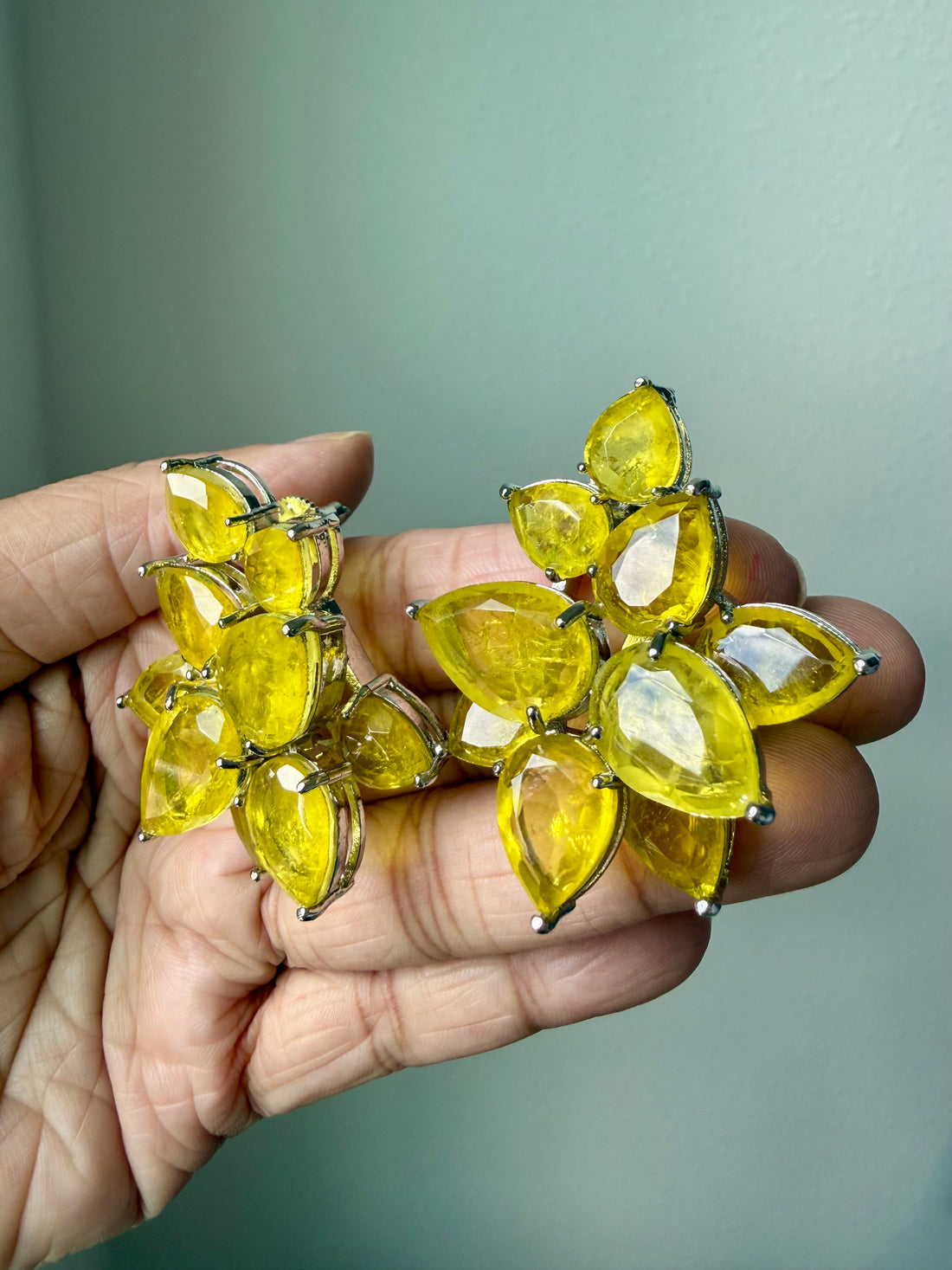 Doublet Stone Stud Earrings - Rangreza Accessories