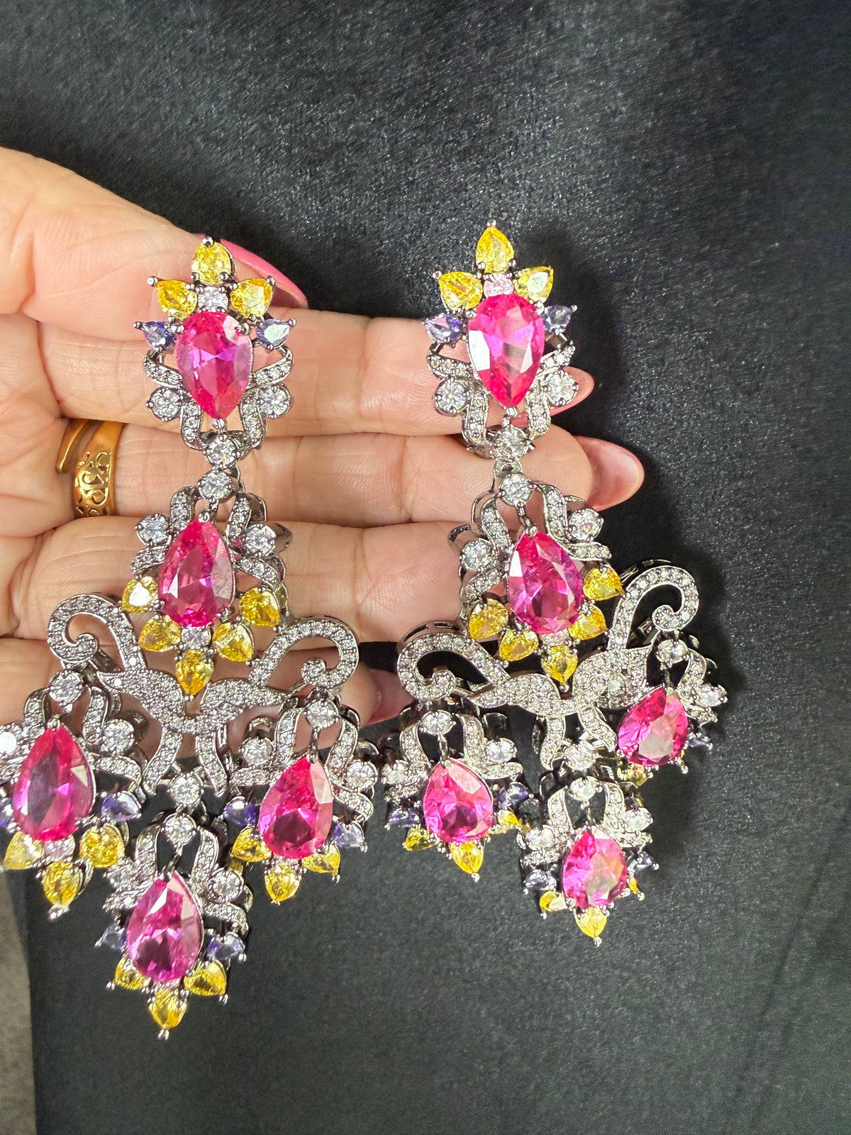 Crystal Statement Earrings - Rangreza Accessories