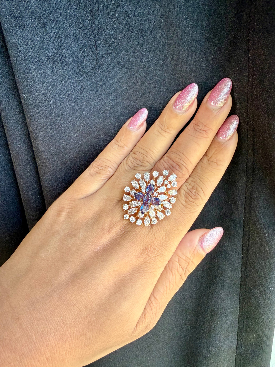 18K Gold Plated Crystal & Cubic Zirconia Rings ADJUSTABLE