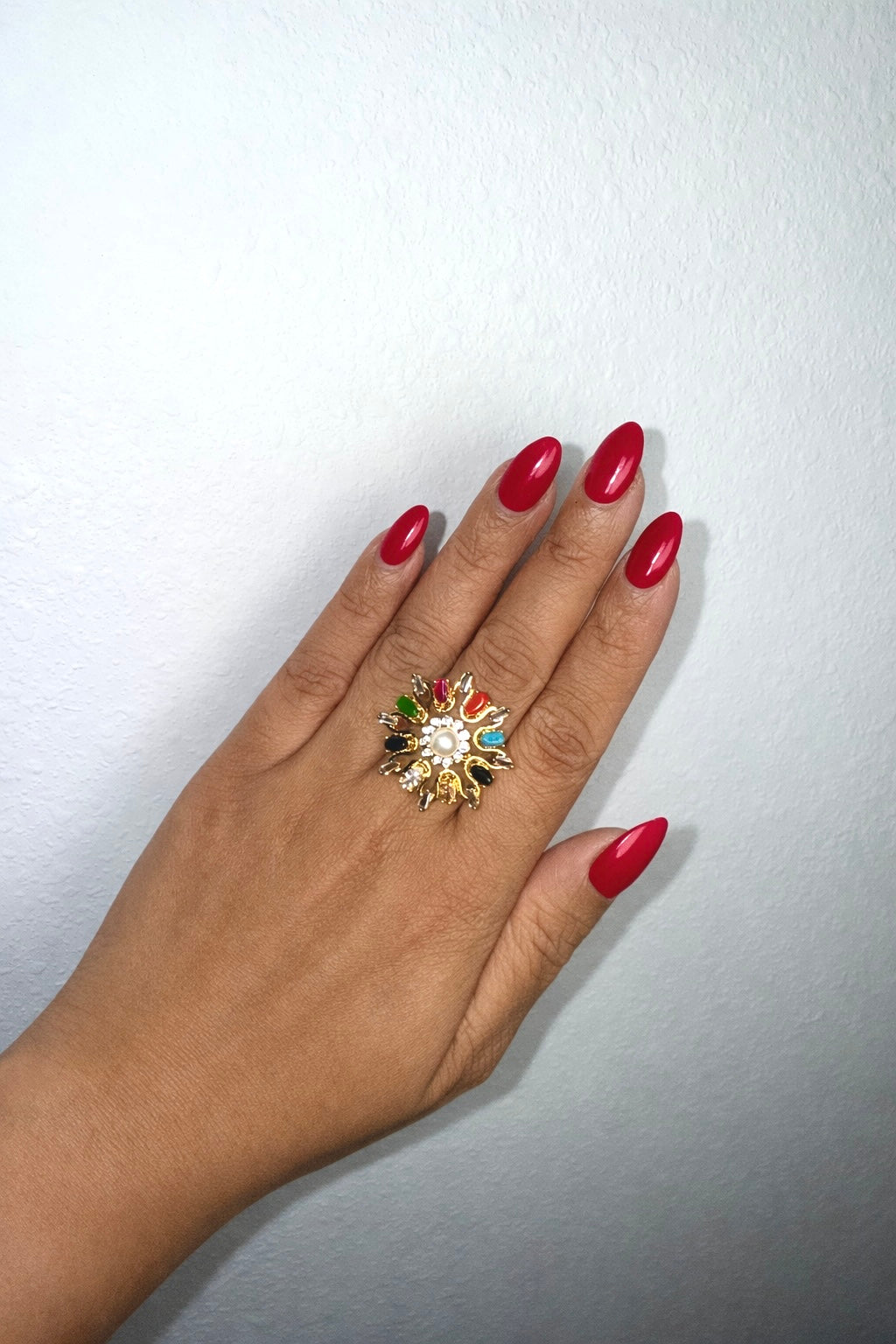 Nauratan ADJUSTABLE Ring in Gold, Colorful