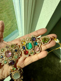 Semi-Precious Stone 22K Gold Plated Choker Set - Rangreza Accessories
