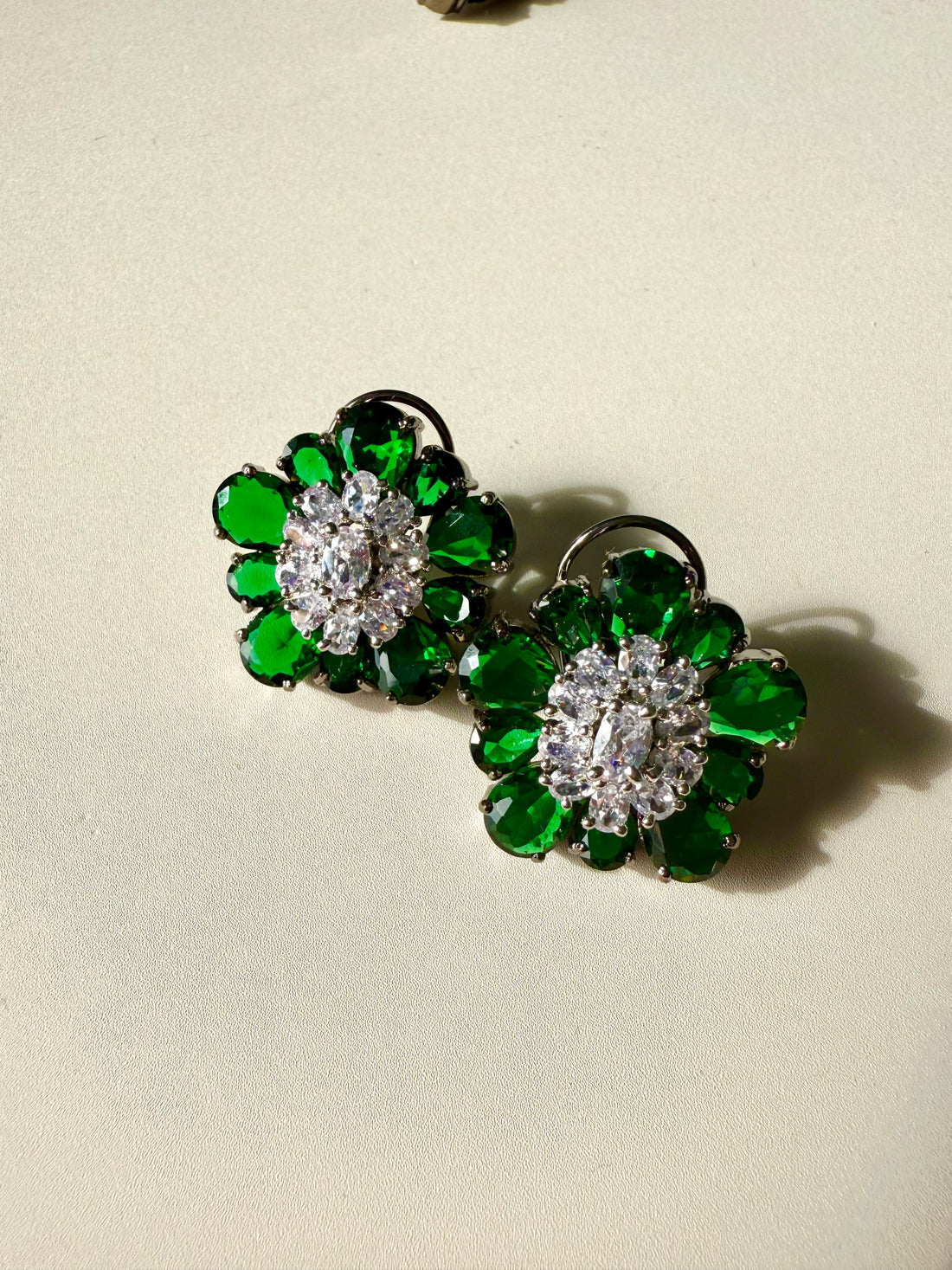 Crystal & Cubic Zirconia Studs, Sterling Silver Premium Quality