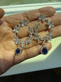 Crystal 18K White Gold Plated Statement Earrings - Rangreza Accessories