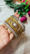 Mother of Pearl Cubic Zirconia Bangle - Rangreza Accessories