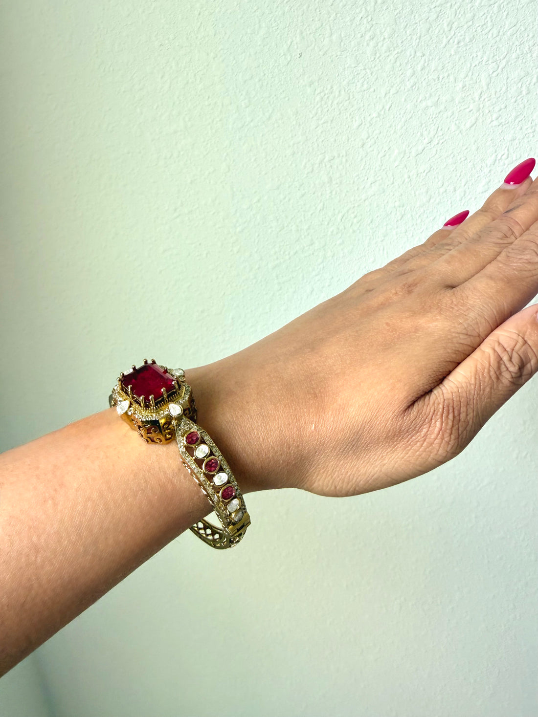 Royal Doublet & Moissanite Statement Kada