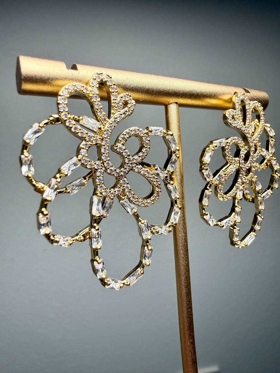 18k Gold Plated Cubic Zirconia Studs