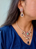 Doublet Stone Crystal Necklace Set - Rangreza Accessories
