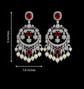 Cubic Zirconia Pearl Chandbali Earrings - Rangreza Accessories