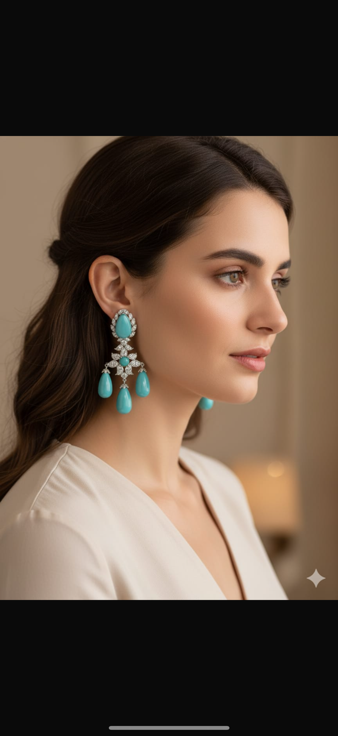 Message for Pre Order: Arizona Turquoise Cabochon Natural Gemstone Dangle Earrings