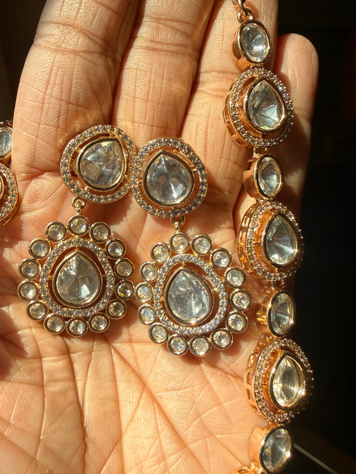 Polki Kundan Necklace Set - Rangreza Accessories