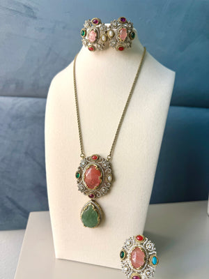 Coral & Sage Green