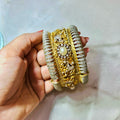 Mother of Pearl Cubic Zirconia Bangle - Rangreza Accessories