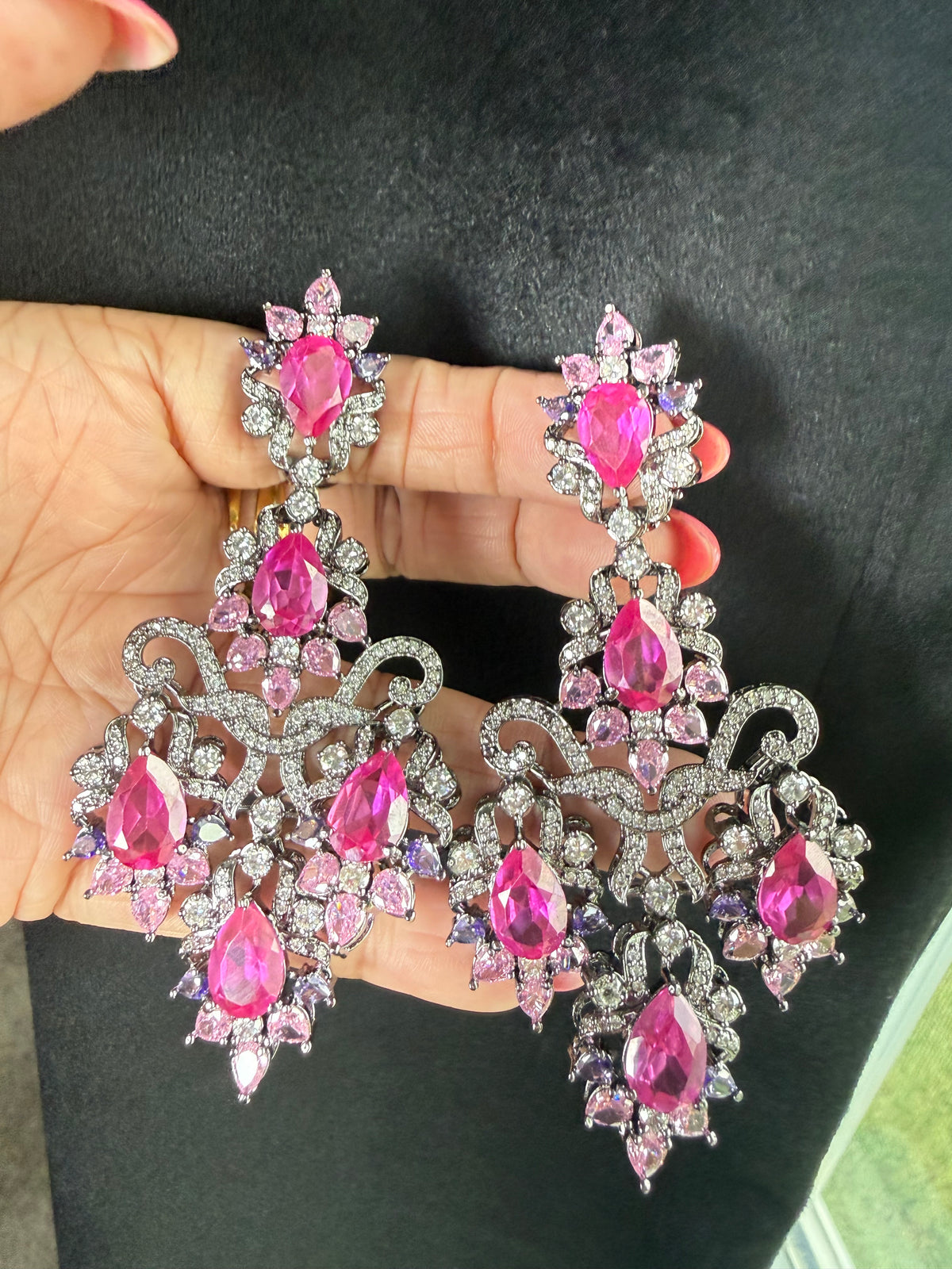 Crystal Statement Earrings - Rangreza Accessories