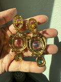 Semi-Precious Stone 22K Gold Plated Choker Set - Rangreza Accessories