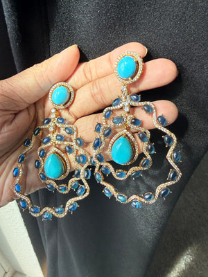 Doublet Turquoise & Navy (Gold)