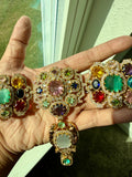 Semi-Precious Stone 22K Gold Plated Choker Set - Rangreza Accessories