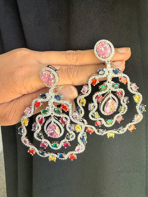Crystal Pink Multi Scattered (Silver)