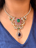 Doublet Stone Crystal Necklace Set - Rangreza Accessories