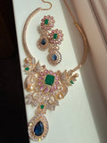 Doublet Stone Crystal Necklace Set - Rangreza Accessories