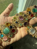 Semi-Precious Stone 22K Gold Plated Choker Set - Rangreza Accessories