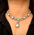 Moissanite Polki Necklace Set - Rangreza Accessories