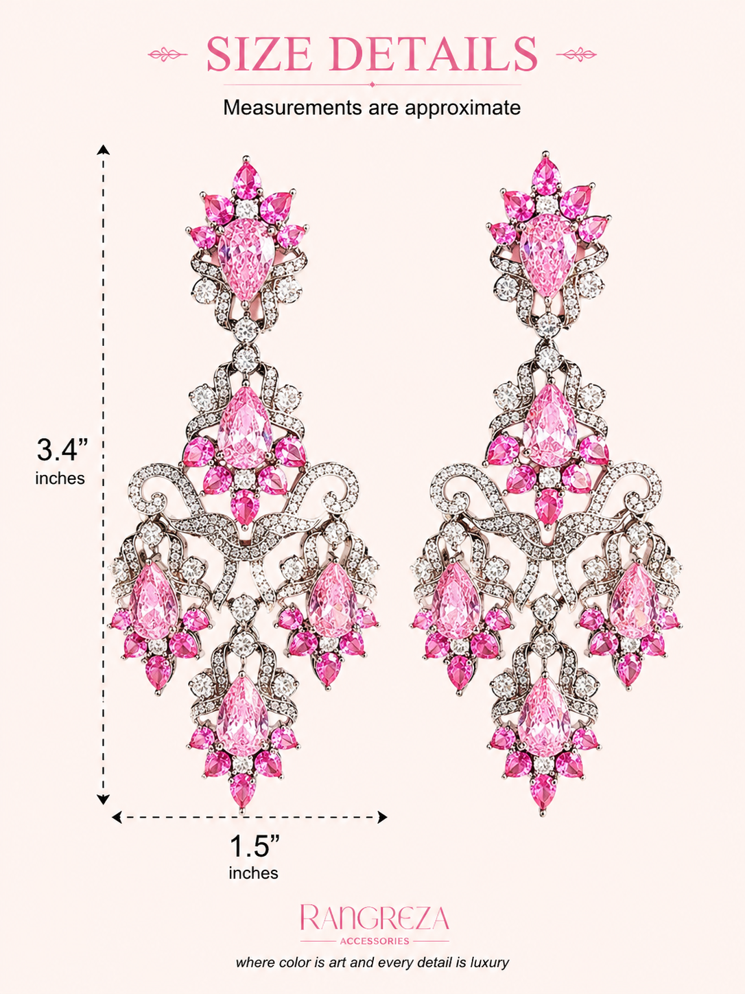 Crystal Statement Earrings - Rangreza Accessories