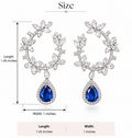 Crystal 18K White Gold Plated Statement Earrings - Rangreza Accessories