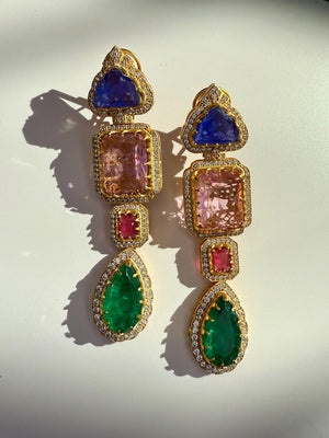Blue Pink Green Gold