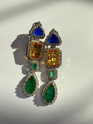Blue Yellow Green Silver